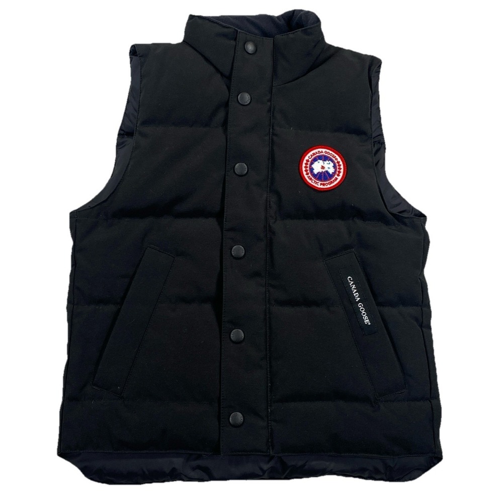 CANADA GOOSE Vanier Down Vest Full Zip Black Kids Small (7-8)